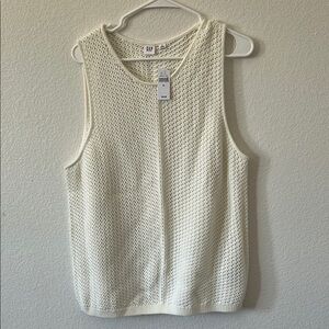 GAP Women's Ivory Knit Tank Top